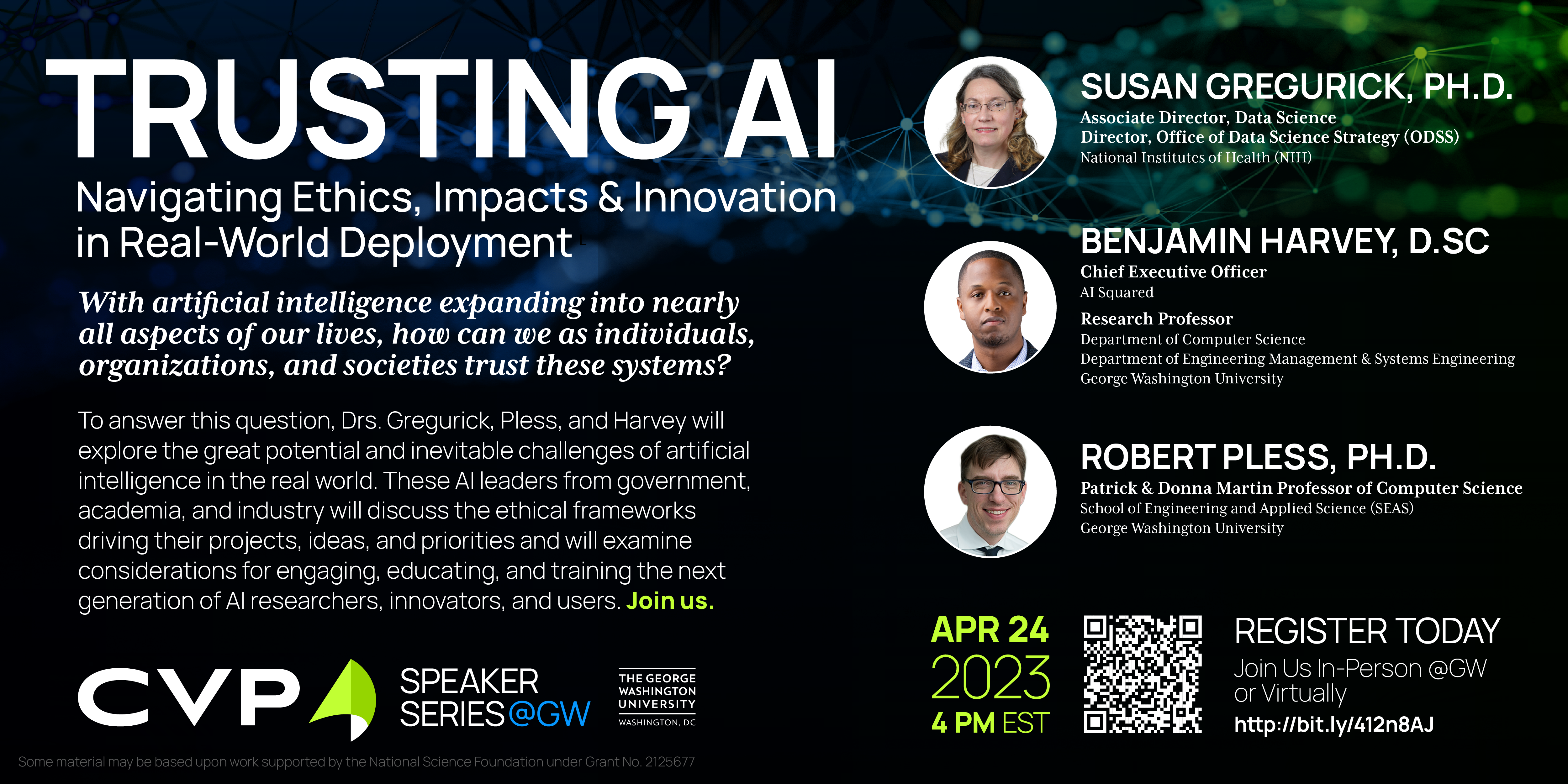 Trusting AI: Navigating Ethics, Impacts and Innovation in Real-World Deployments, Event Flyer